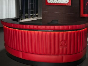 Tonino Lamborghini Casa Круглая кожаная стойка администратора с подсветкой Suzuka