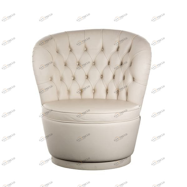 Кресло мягкое круглое молочное PUCCINI UNICO ДИЗАЙНЕРСКИЕ 249303 Молочный 