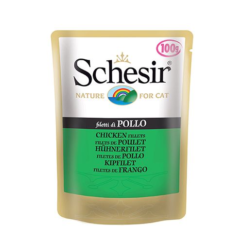 УТ0008887 Корм для кошек филе цыпленка конс. 100г SCHESIR 