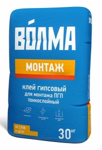 Клей Волма-Монтаж, 30 кг (для гипсок.газо-и пенобетон.)