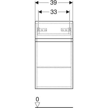501.921.JK.1 Шкафчик Geberit Renova Plan однодверный с одним выдвижным ящиком Geberit  - Вид №3