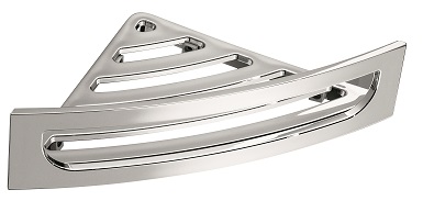 CP80(13) Gedy, полка угловая с высоким ограничителем из ABS, цвет хром 