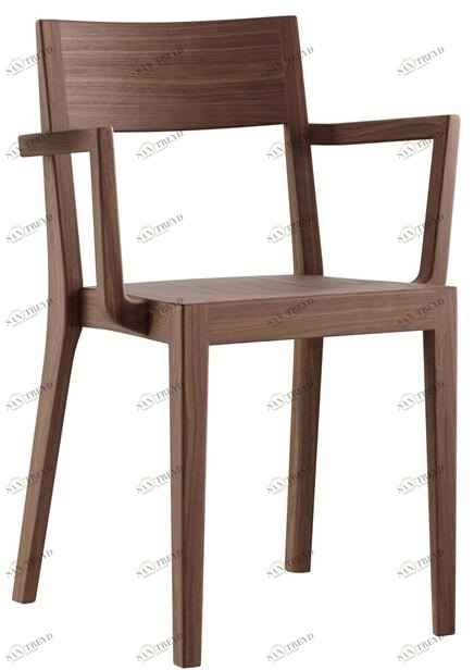 horgenglarus Штабелируемый стул из массива дерева с подлокотниками Miro 6-400a