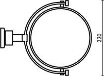 SP810 Увеличительное косметическое поворотное зеркало, 200 мм bagno&associati Complementi Bagno & Associati - Вид №1