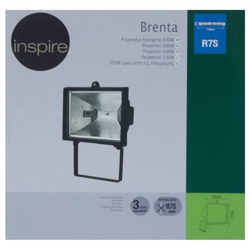 Прожектор галогенный BRENTA 500 Вт, IP44 17836154 STLM-2070169 INSPIRE  - Вид №4