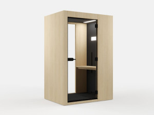 Одноместная акустическая офисная кабина со встроенным освещением