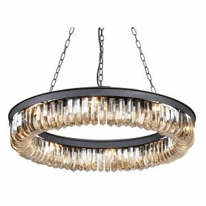 Люстра хрустальная 120х80 см янтарная Crystal Black KR0295P-8 DELIGHT COLLECTION ДИЗАЙНЕРСКИЕ 00-3883059 Золото;прозрачный