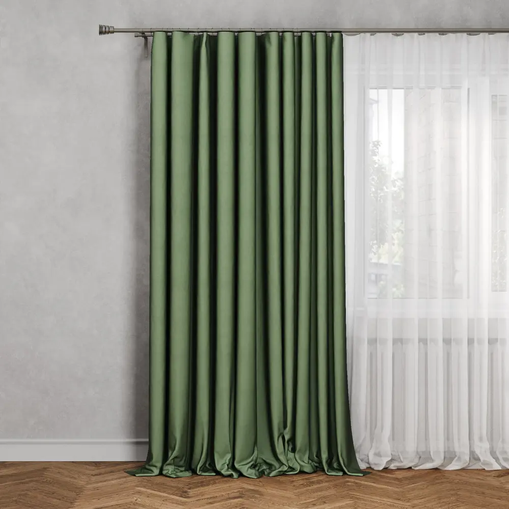 Santreyd Штора «Сильвия» на ленте зелёная 200×260 см 82701346 STLM-0034428
