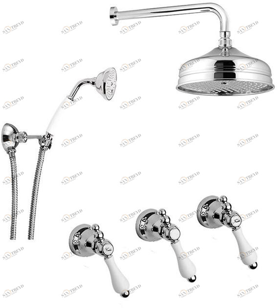 Rubinetteria Giulini Душевой набор с лейкой Praga - praga crystal F7516w2kb