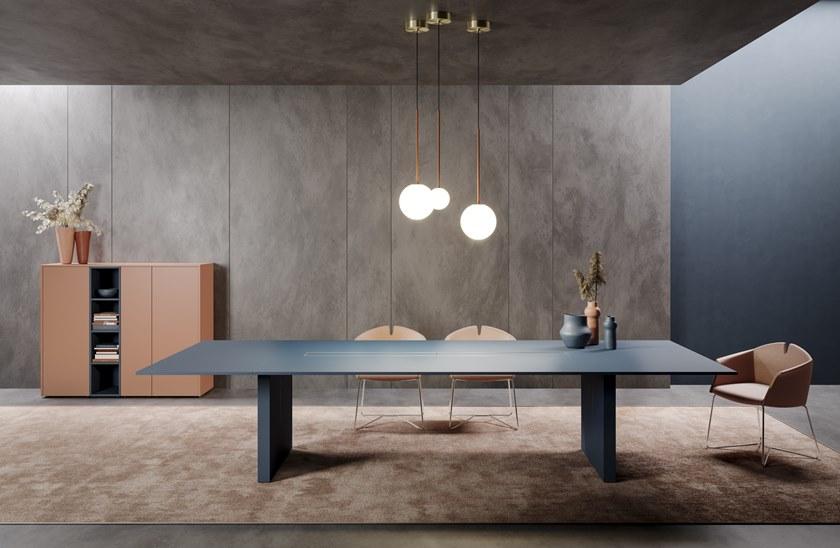 PROF Прямоугольный стол для совещаний с системой управления кабелями Slim sun-id-1395706 - Вид №13