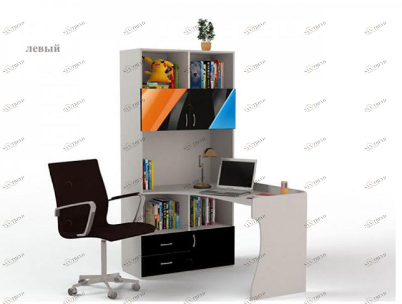 Стол-стеллаж ABC-KING Pilot левый серый каркас 4631147957801