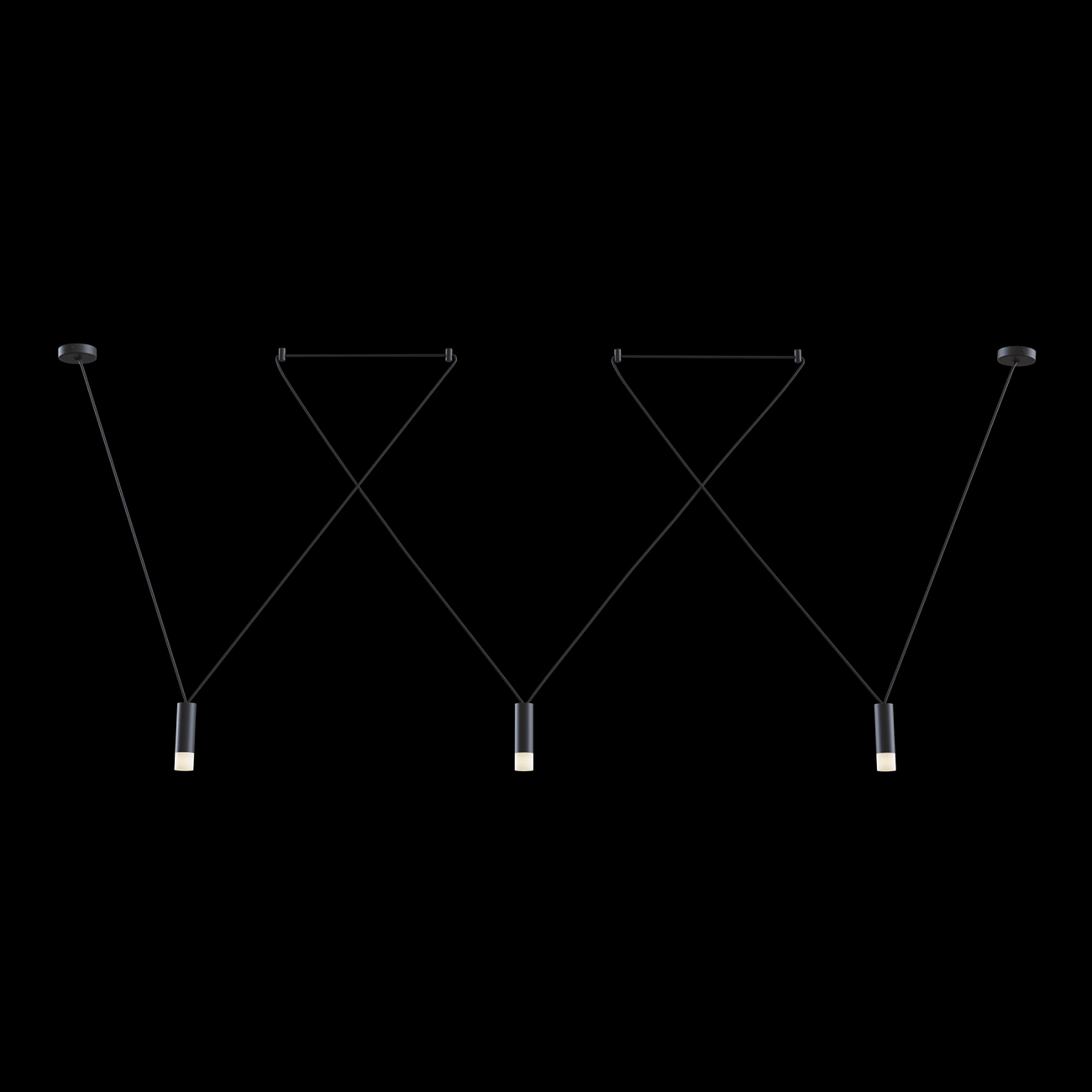 Светильник потолочный светодиодный на 3 лампы черный Davida MOD035PL-03B TECHNICAL TECHNICAL 00-3957061 Черный  - Вид №2