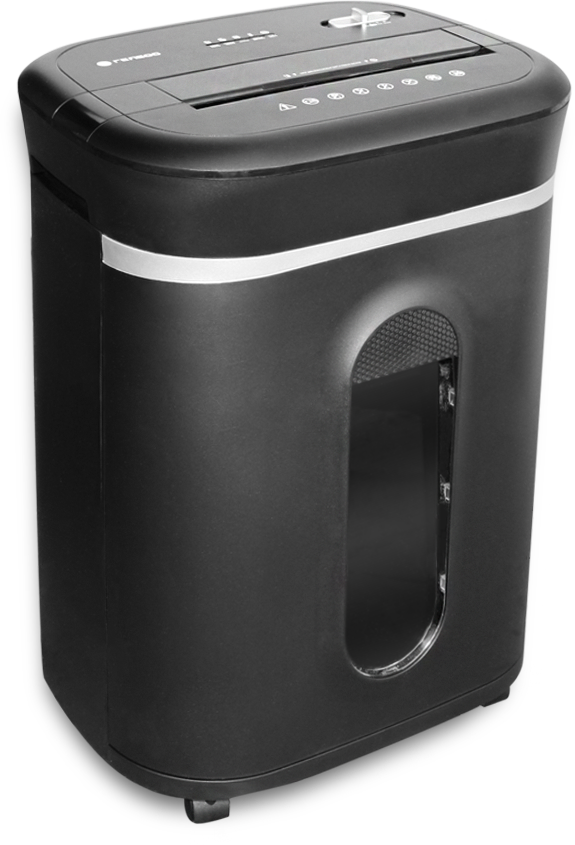 УМ28-5 Уничтожитель документов , din p-5 (5 ур-нь секр.), фрагмент 1,9х12мм, 14 лист (70г/м2), cd/пл.карты/скрепки/скобы, 28 литров Гелеос Santreyd  - Вид №1