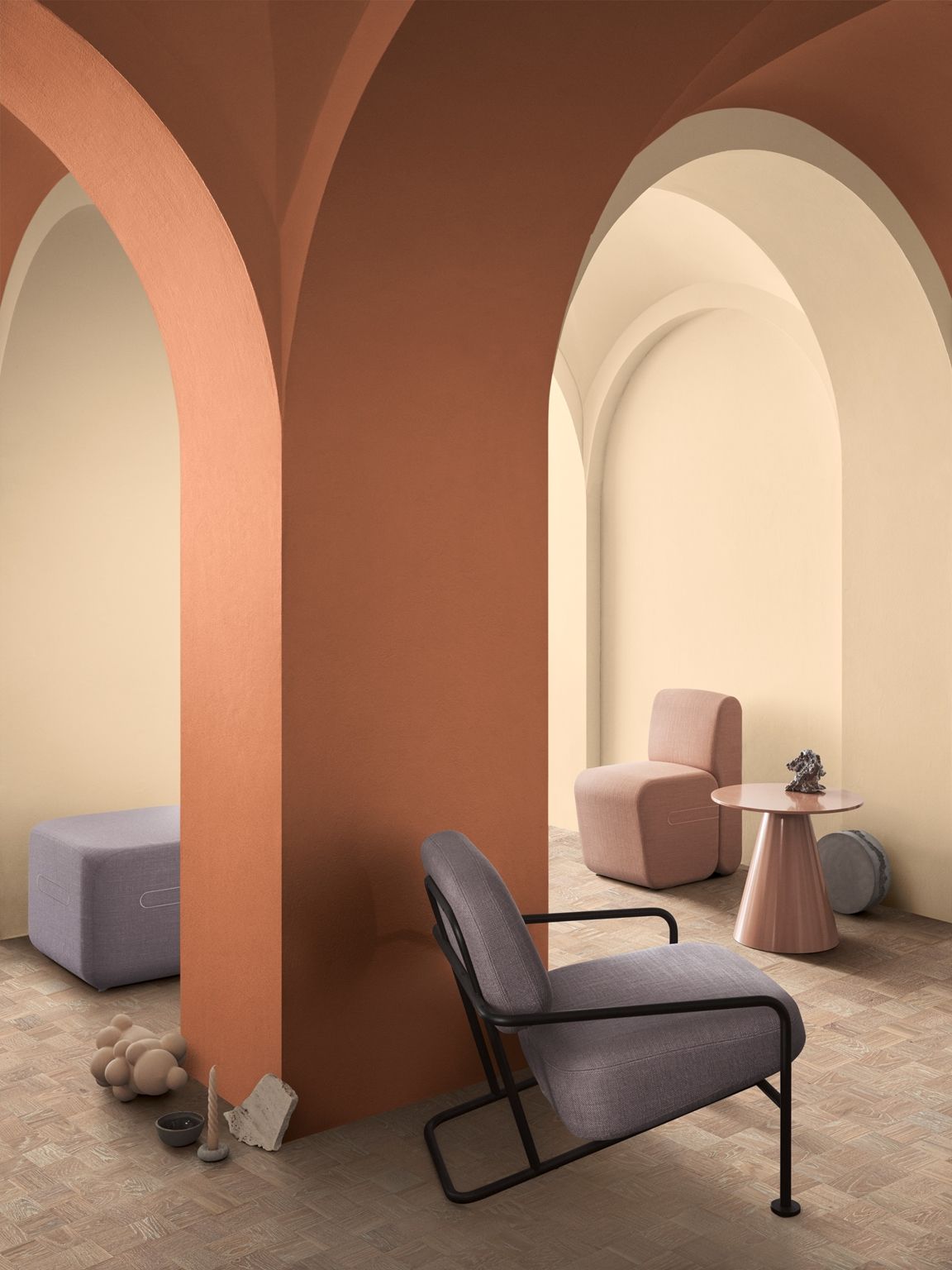 Квадратный пуф из ткани Bla Station ARCH-00129486 - Вид №11