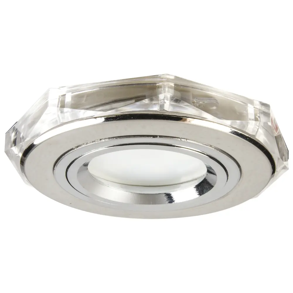 Спот встраиваемый Miragio GU5.3х35Вт, хром с синей подсветкой LED Elektrostandard STLM-2183465