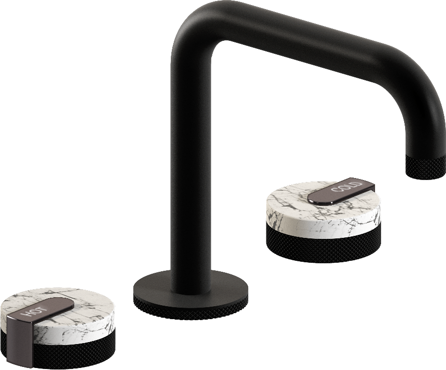 E-11511-R2MW-L1OX-MBK Смеситель для умывальника на 3 отвертия GRAFF MOD+