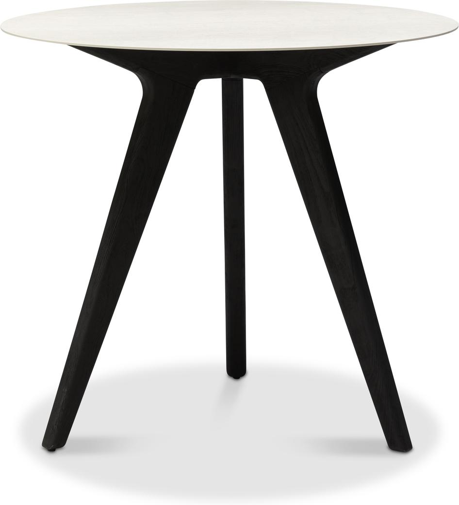 MNST962 Столы обеденные высокие teak nero ⌀80см Manutti Torsa