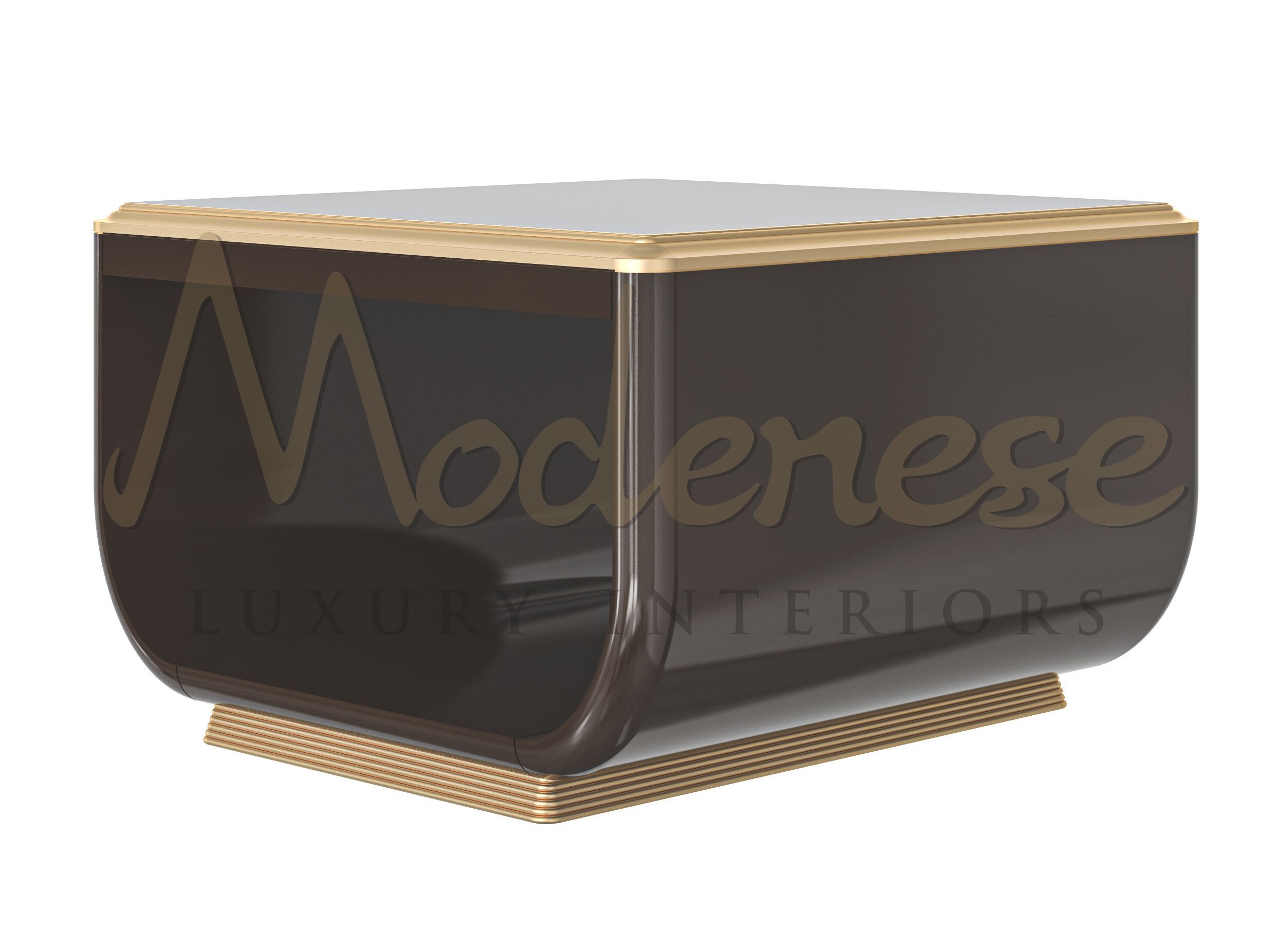 Черный квадратный журнальный столик Modenese Luxury Interiors ORNATE LUXE ARCH-00104074 - Вид №1