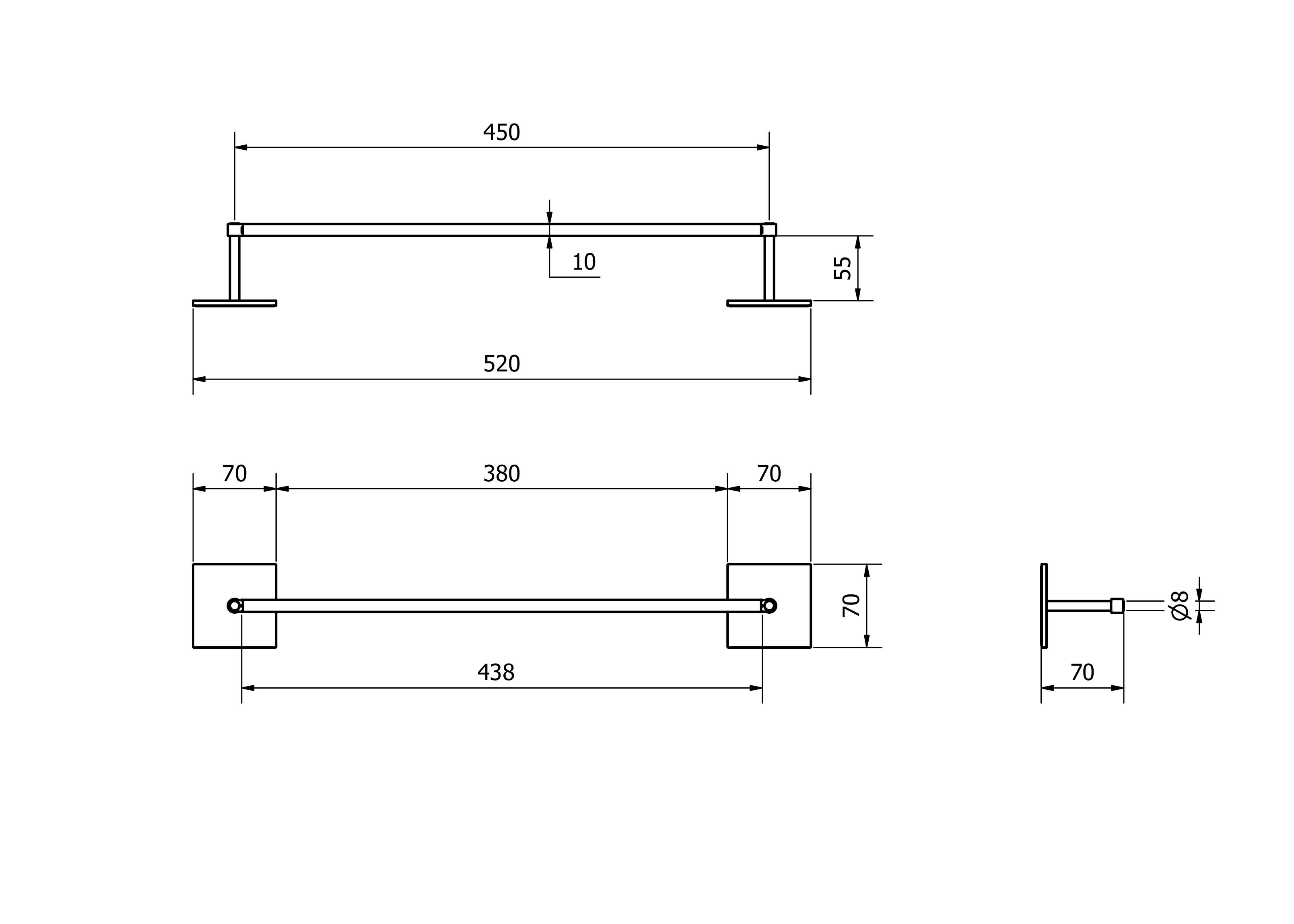 Металлический держатель для полотенец EVER Life Design Click ARCH-00045730 - Вид №3