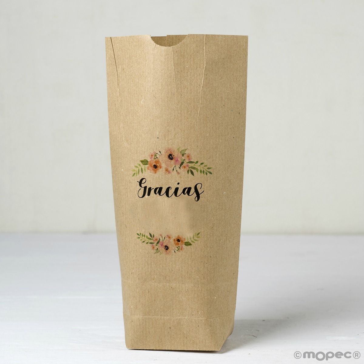 E442.1 Цветочная сумка kraft tiara "спасибо", 25 единиц. Dekoraniaevents Bodas  - Вид №1