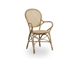 Стул медальона сада из Alu-ротанга и ArtFibre с подлокотниками
