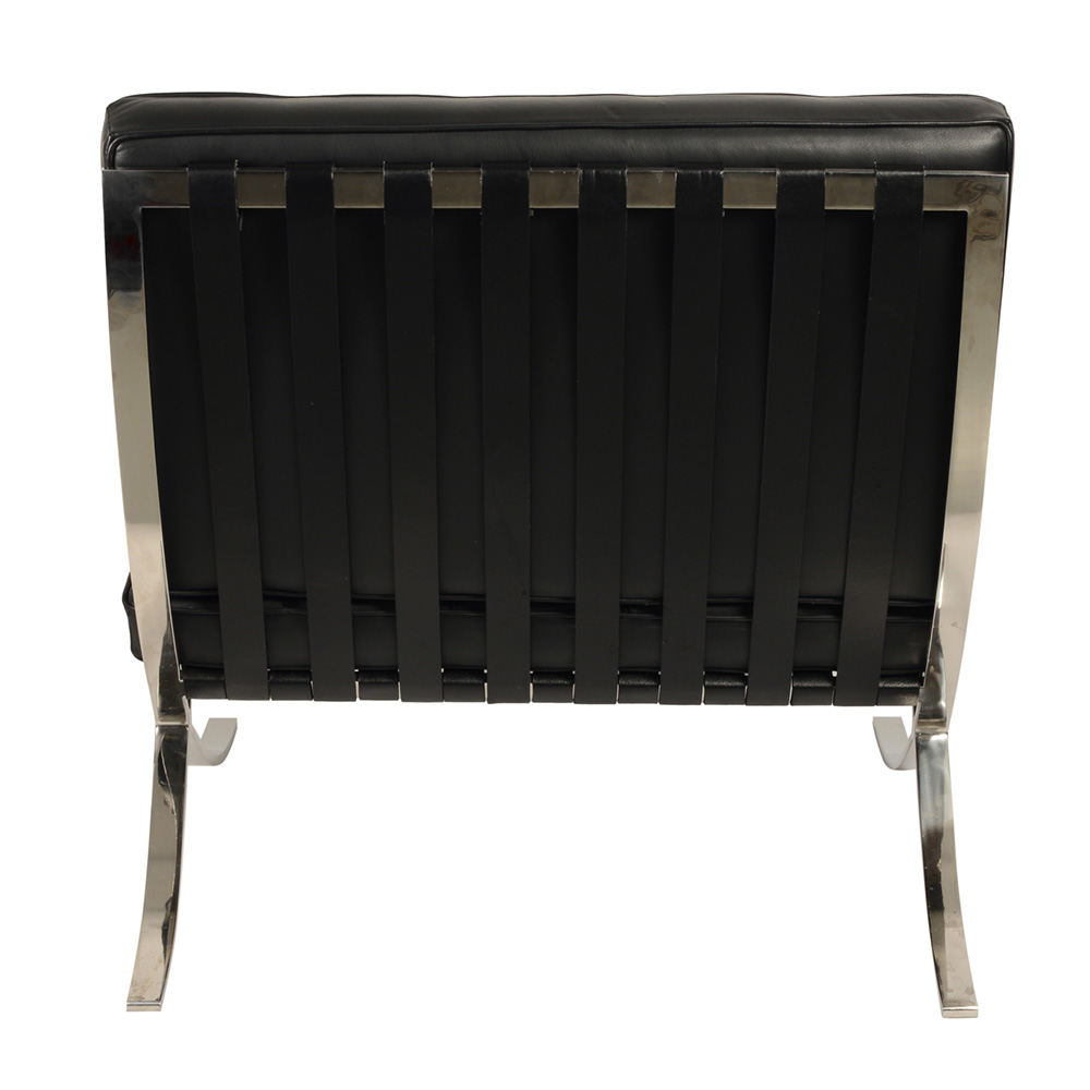 Кресло черное дизайнерское со стежкой Barcelona Style Chair SOHO DESIGN ДИЗАЙНЕРСКИЕ, BARCELONA 131536 Черный  - Вид №3