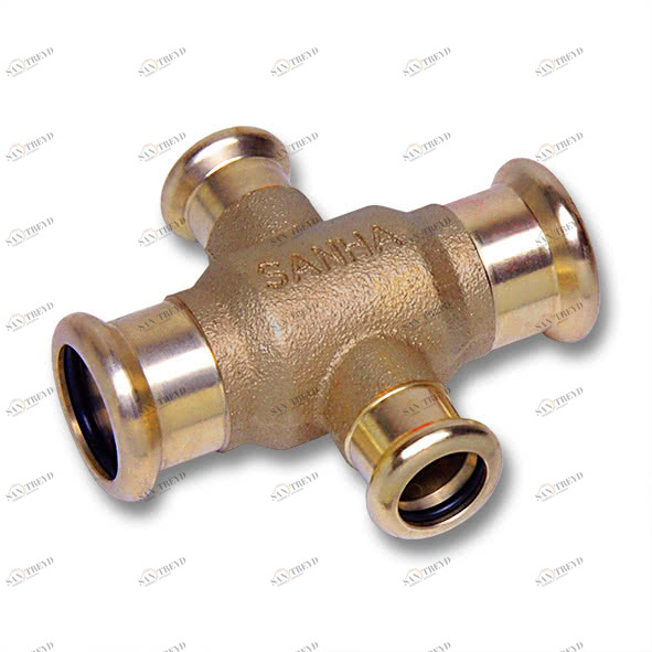 181802212 SANHA 8180 пресс-крестовина, бронза, одноплоскостная 22x12 мм 