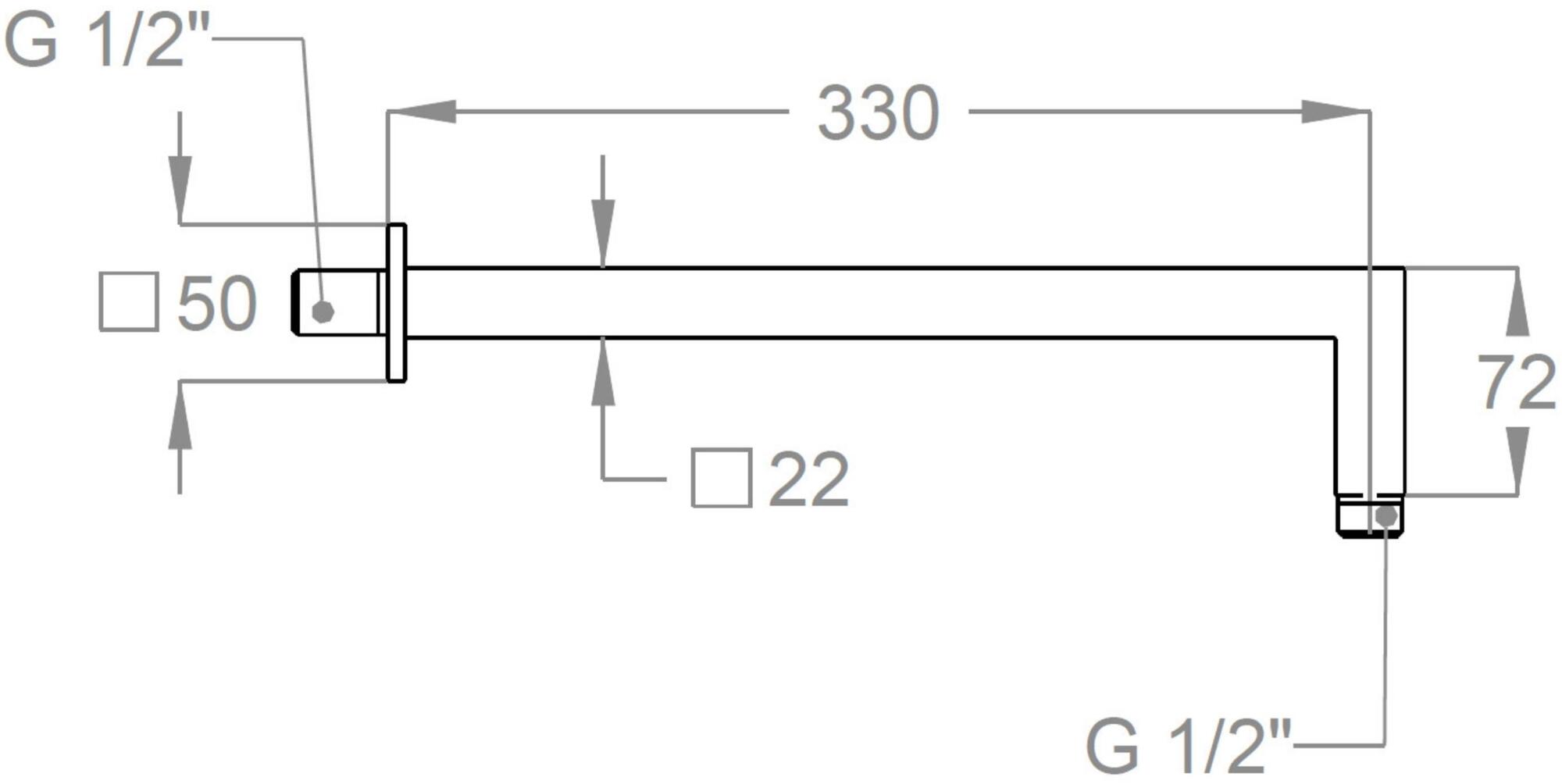 Fir Italia Настенный держатель для душа из латуни Soffioni doccia 0554228 - Вид №1