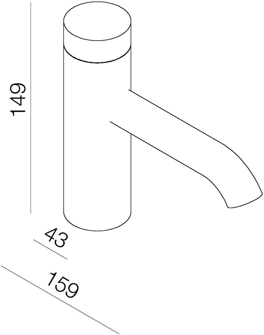 rvb Смеситель для раковины на столешницу, одно отверстие Tune 4595.--.10 - Вид №1