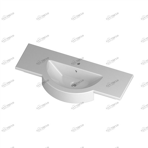 FO12035101 Полувстраиваемая раковина консольная 50 см белая Disegno Ceramica Fonte 