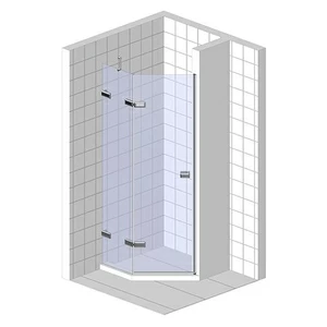 Душевая дверь в нишу 160x200 GK-862AG135 стекло прозрачное 6 мм GUTEWETTER TREND DOOR