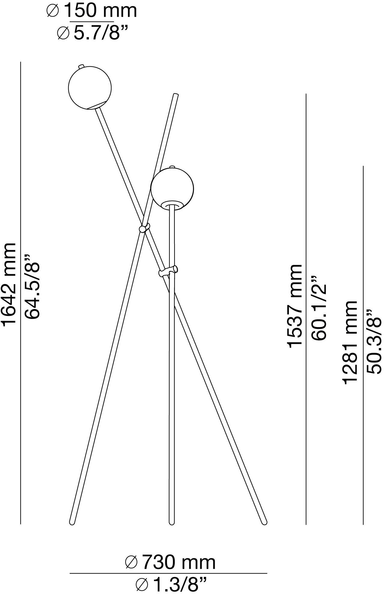 Estiluz Торшер из металла Asana P-3769 - Вид №9