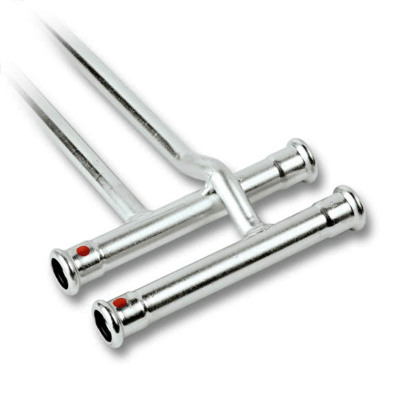 1245851512 SANHA 24585 двойной тройник для подключения к радиатору 15x12x270 mm мм  - Вид №1