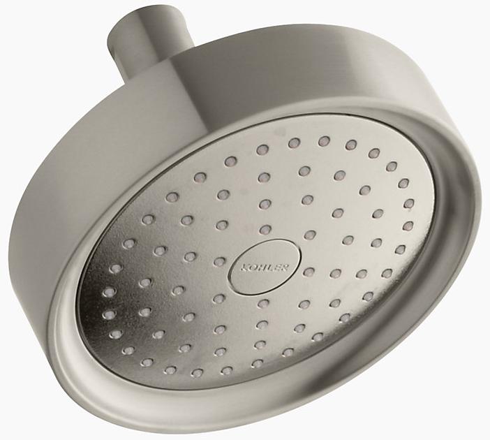 KOHLER Однофункциональная настенная душевая лейка Purist 2,5 галлона в минуту с технологией всасывания воздуха Katalyst K-965-AK-BN 