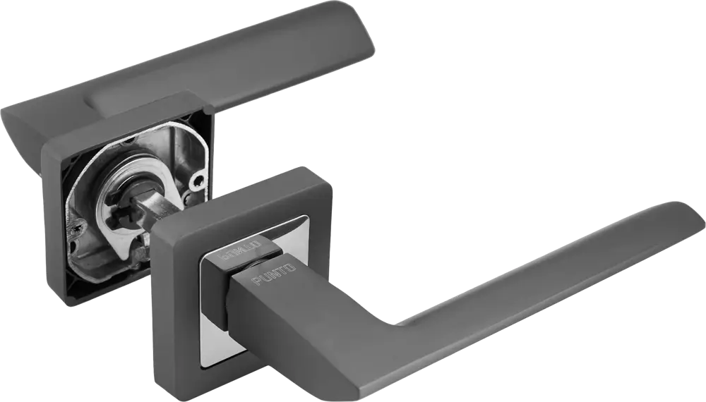 Дверные ручки PUNTO Blade графит для межкомнатных и входных дверей 85203506