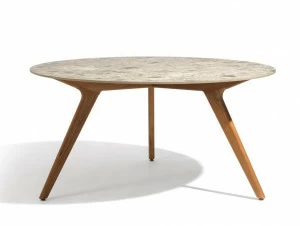 MANUTTI Круглый керамический садовый высокий стол Torsa