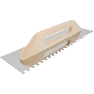 Гладилка зубчатая из нержавеющей стали Hardy 0800-434810 130x480 мм, зуб 10x10 мм