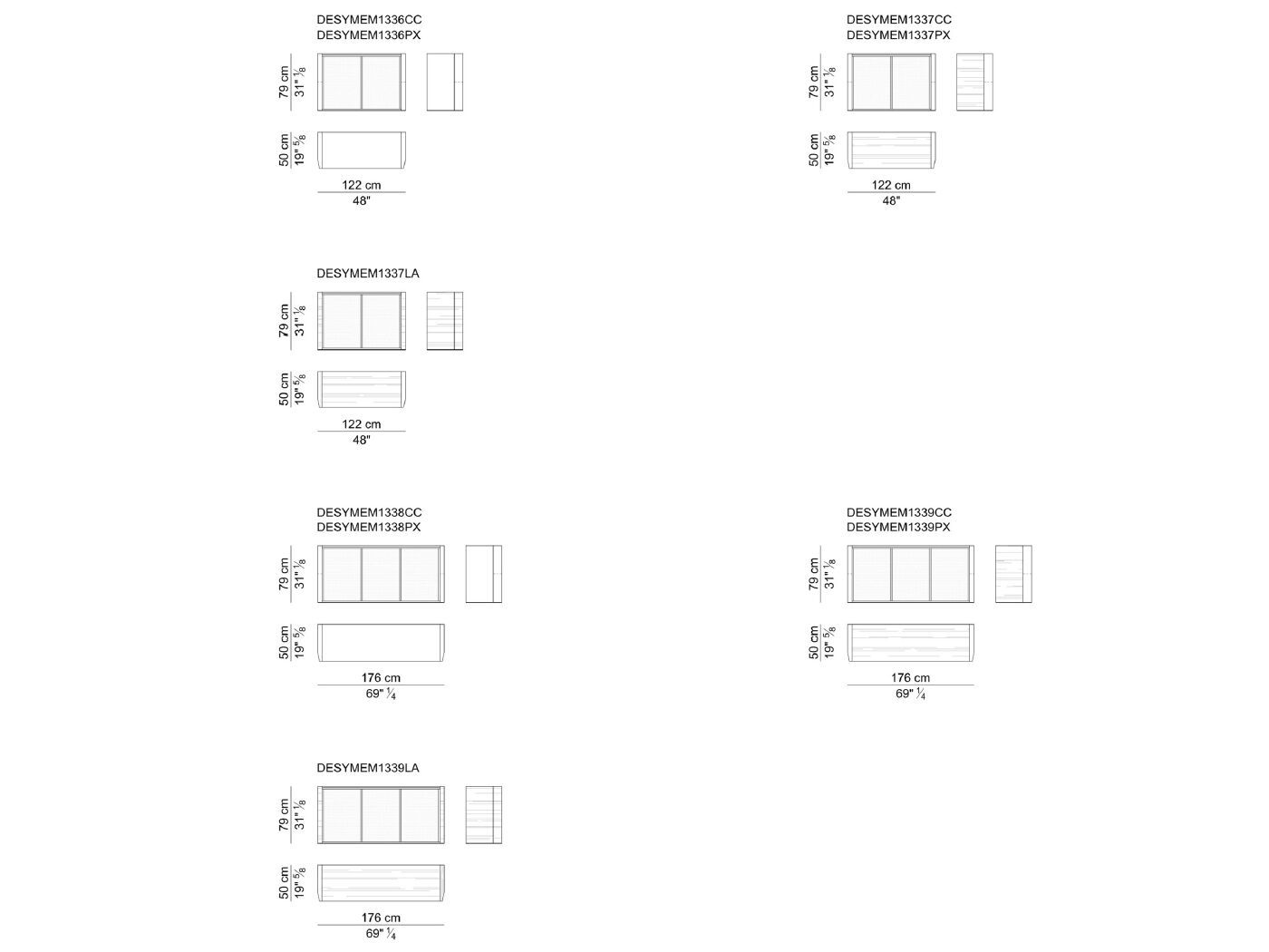 Кожаный деревянный низкий офисный шкаф i 4 Mariani De_Symetria ARCH-00066574 - Вид №6