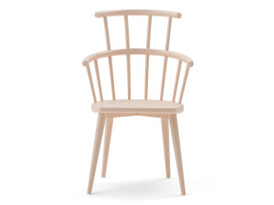 Стул из бука с подлокотниками с высокой спинкой