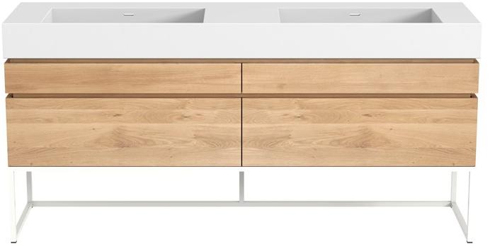 Ethnicraft Двойная тумба под умывальник из дуба с ящиками Oak layers 58011/58014 - Вид №1