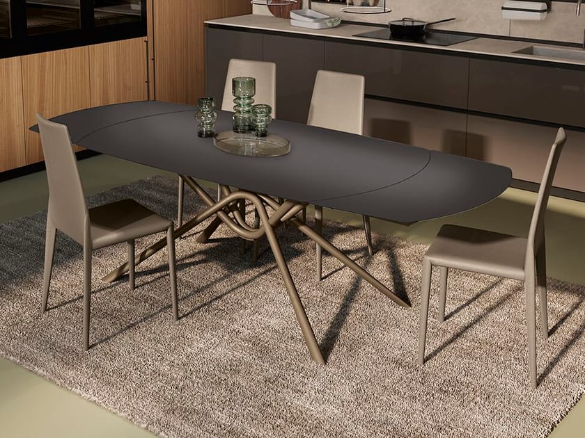 Стул из искусственной кожи без подлокотников Febal Casa ELLE ARCH-00123376