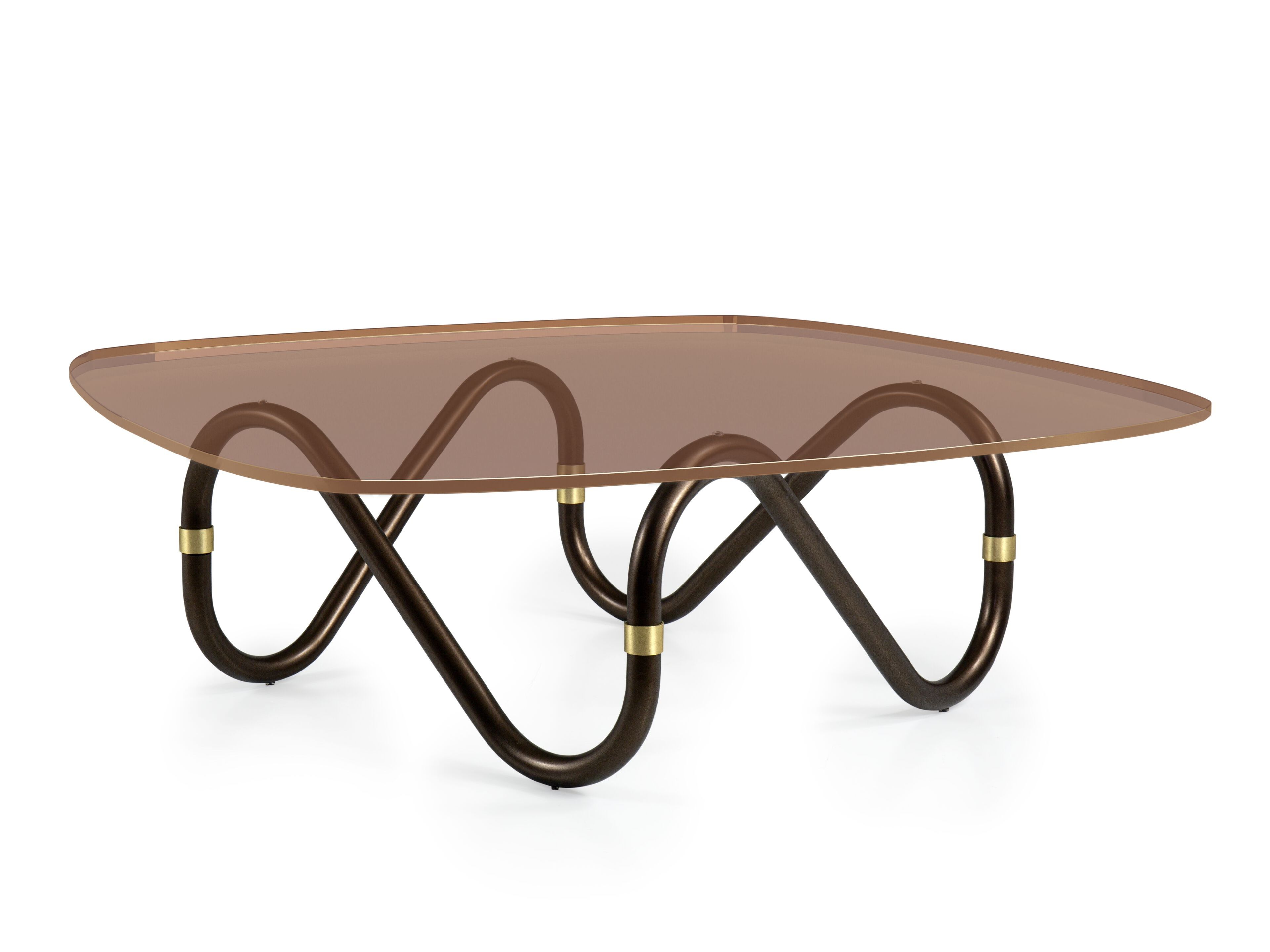 Квадратный стеклянный журнальный столик Borzalino FLOW ARCH-00142964 - Вид №1