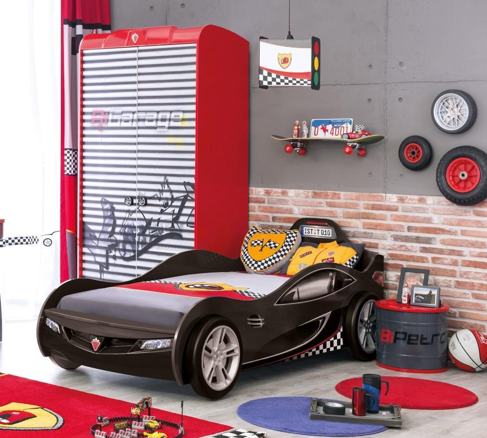 Кровать-машина 90х190 см черная Coupe CILEK  00-3832324 Черный Santreyd  - Вид №1