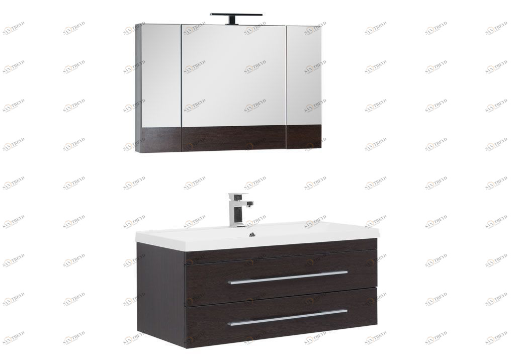 Комплект мебели для ванной Aquanet Нота NEW 100 венге (камерино) 00230304