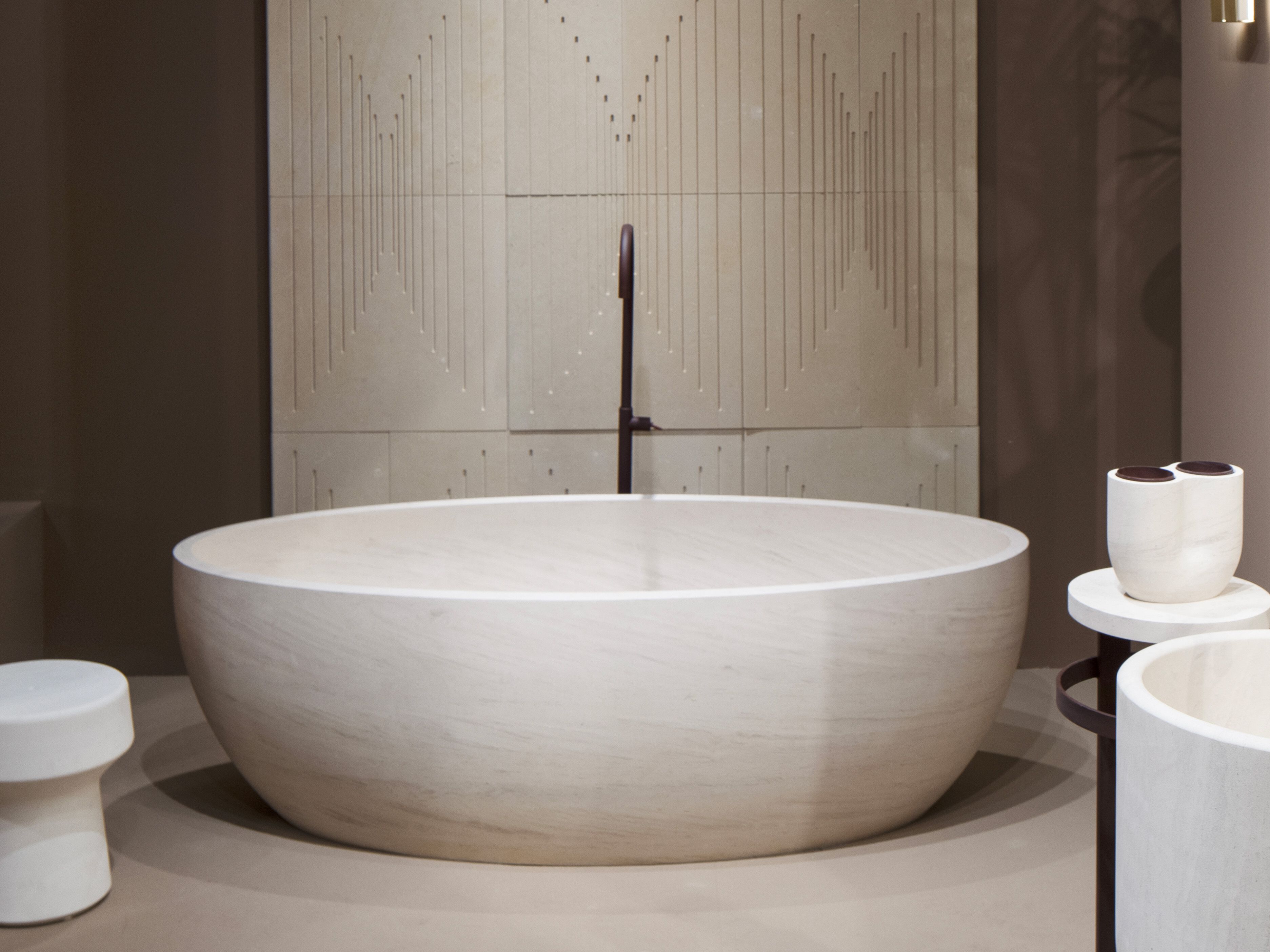 Овальная ванна из камня Лечче PIMAR V34 - MAAT ARCH-00097591