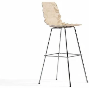 Blå Station Стул из фанерованной древесины с подставкой для ног Dent