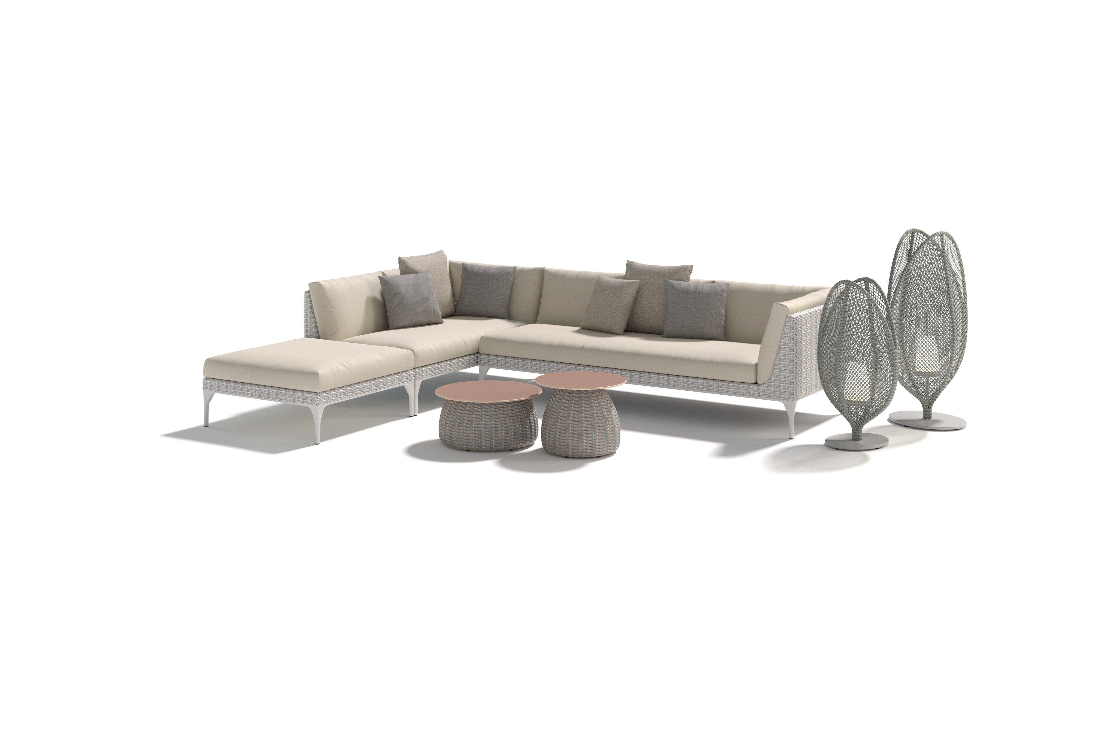 Тканевый модульный угловой садовый диван DEDON MU ARCH-00150811 - Вид №3