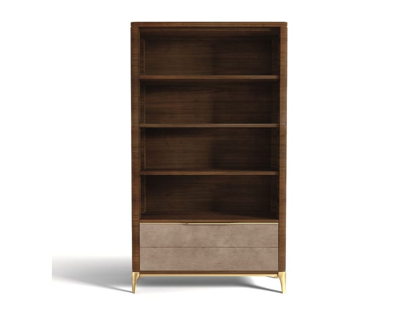 Деревянный книжный шкаф с кожаными вставками Hurtado Evolution ARCH-00105275