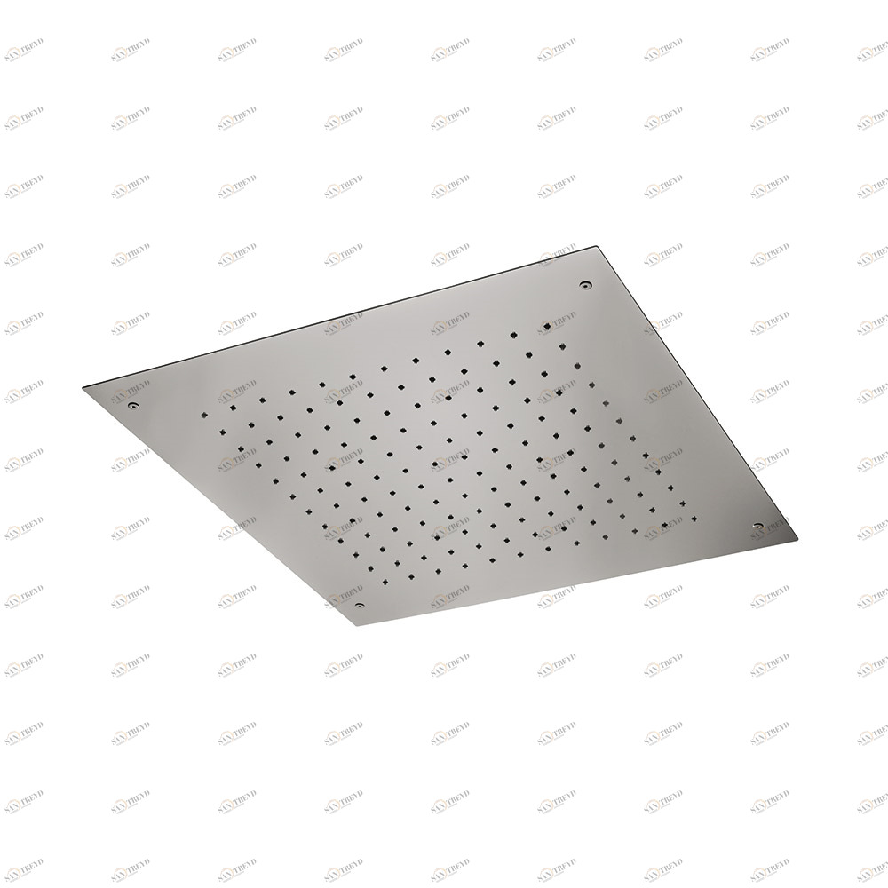 Скрытый верхний душ квадратной формы из нержавеющей стали с дождевой струей.  NEWFORM Италия 70005