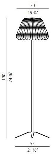 PANZERI Торшер из ротанга для улицы Ralph Et 4744 - Вид №3